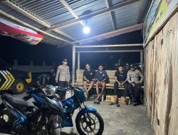 Polsek Kintom Patroli Malam, Sambangi Pemuda dan Ajak Jaga Keamanan Lingkungan