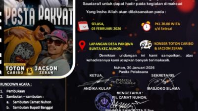 Pesta Rakyat di Pakowa Bunta, Konser Toton Caribo & Jacson Zeran Jadi Ruang Silaturahmi Pemimpin dan Masyarakat