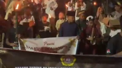 Pawai Obor Desa Nonong Semarakkan Penyambutan Ramadhan 1447 H