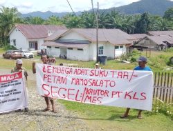 Aksi Warga Suku Taa Memanas di Morut, Desak Penyegelan PT KLS: “Kembalikan Tanah Kami…!”