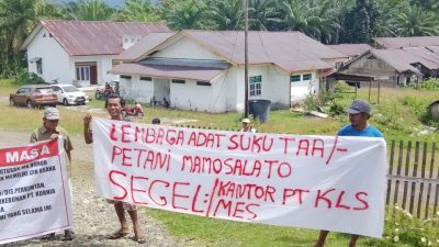 Aksi Warga Suku Taa Memanas di Morut, Desak Penyegelan PT KLS: “Kembalikan Tanah Kami…!”